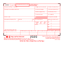 Picture of W-2 Form (2020)