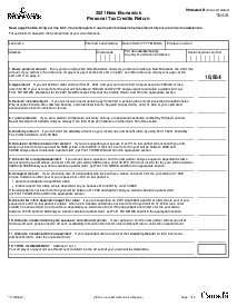 Fillable TD1NB 2021 New Brunswick Personal Tax Credits Return - Thumbnail