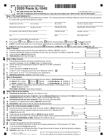 Fillable Form IL-1040 (2020) - Thumbnail