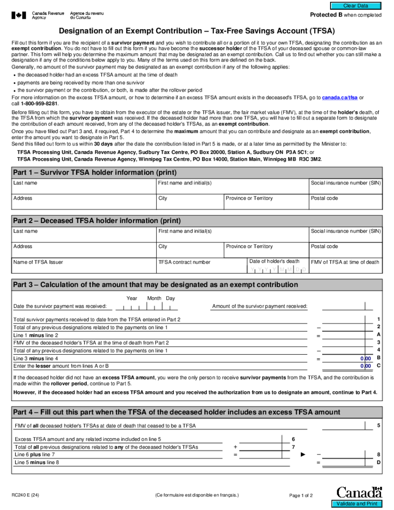 Form RC240