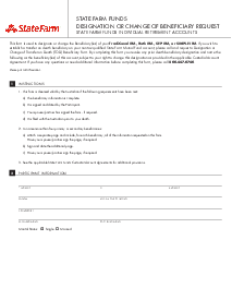 State Farm Change of Beneficiary Form - Thumbnail