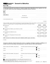 Form 170, Consent to Advertise - Thumbnail