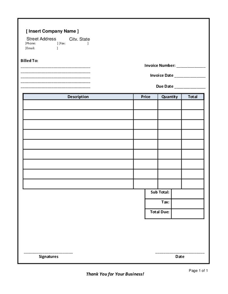 Vendor Invoice