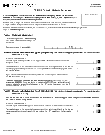 RC7524-ON GST524 Ontario Rebate Schedule - Thumbnail