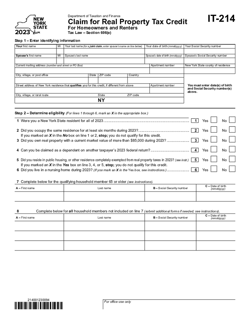 New York Form IT-214