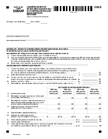 Form 500UP, Underpayment of Estimated Income Tax - Thumbnail