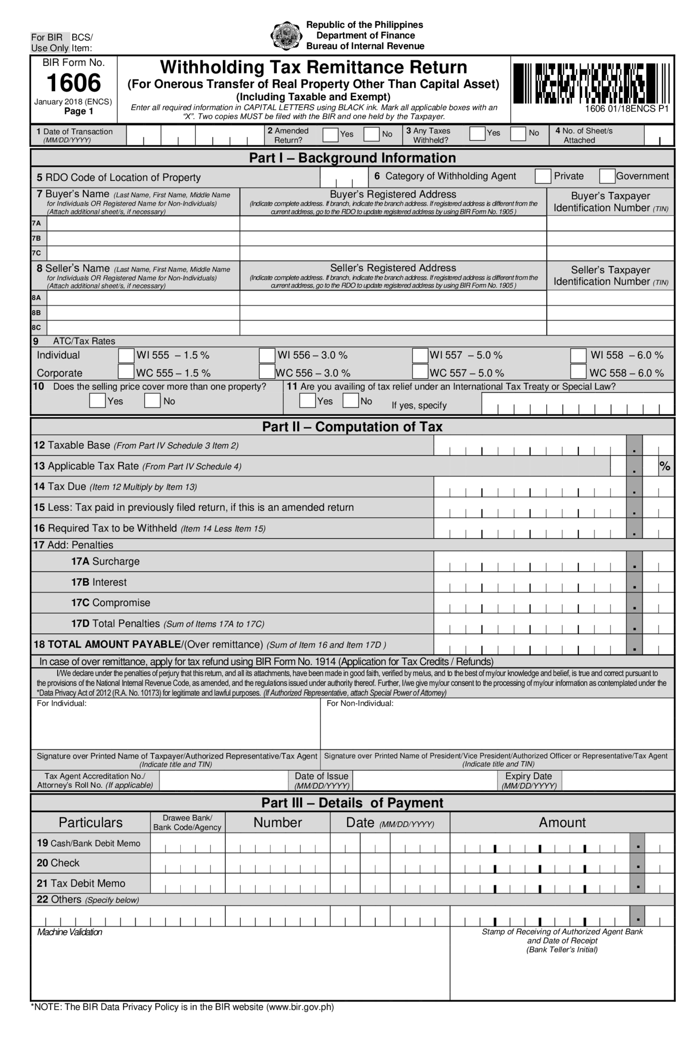 BIR Form 1606 - Thumbnail