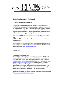 Family Reunion Registration Form - Thumbnail