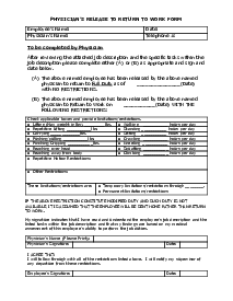 Work Restrictions Letter Template - Thumbnail