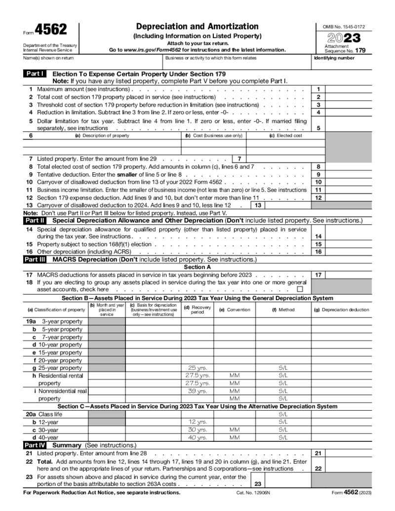 Form 4562 (2023)