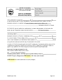 State of Alaska Rental Agreement - Thumbnail
