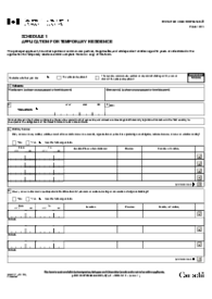 Form Canada IMM 5257 Schedule 1 - Thumbnail