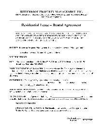 Residential Lease Rental Agreement - Thumbnail