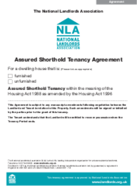 NLA Assured Shorthold Tenancy Agreement - Thumbnail