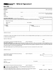 Picture of OREA Form 641, Referral Agreement