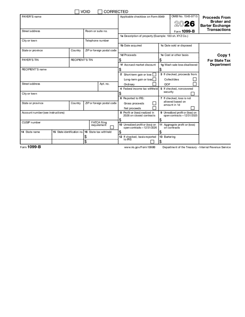 Form 1099-B (2026)
