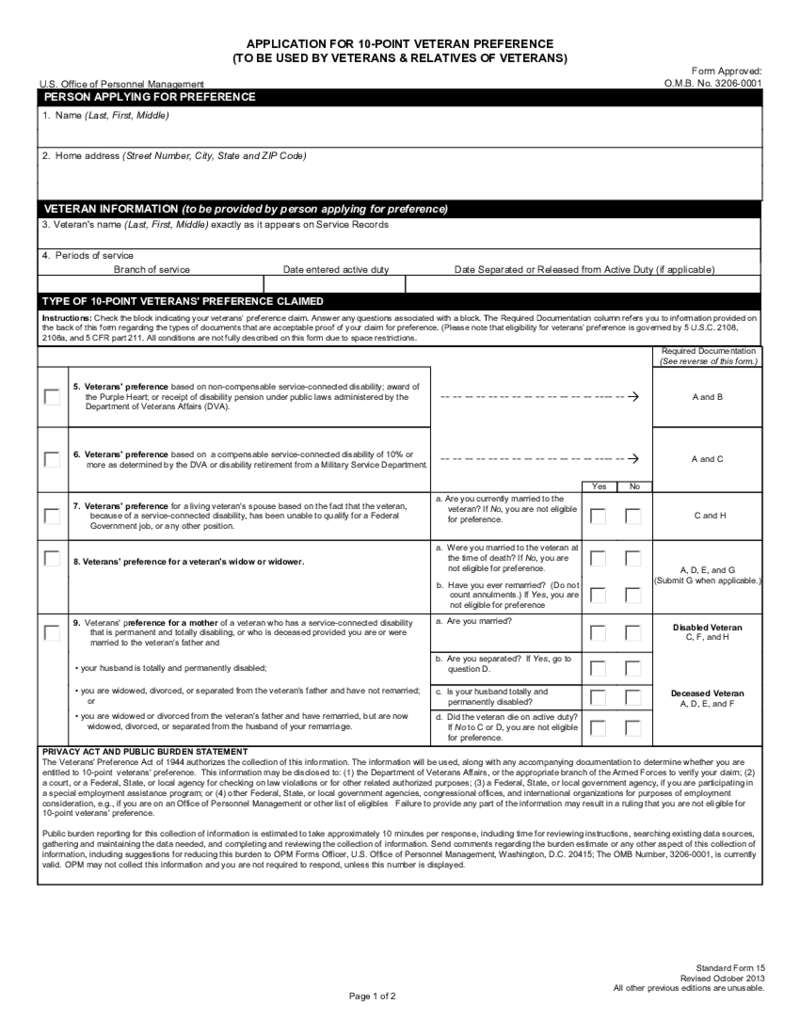 Standard Form 15