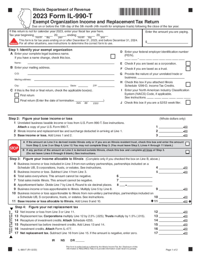 Form IL-990-T