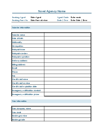 Client Travel Planning Form - Thumbnail