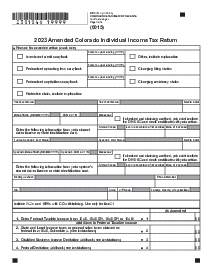 Form 104X Amended Colorado Individual Income Tax Return - Thumbnail