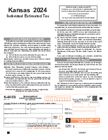 Kansas Form K-40ES - Thumbnail