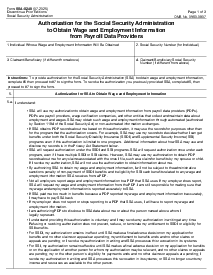 Form SSA-8240 - Thumbnail