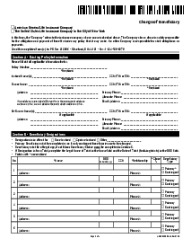 AIG Change of Beneficiary Form - Thumbnail