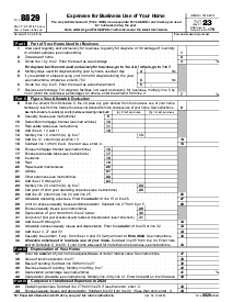 Form 8829 Expenses for Business Use of Your Home (2023) - Thumbnail