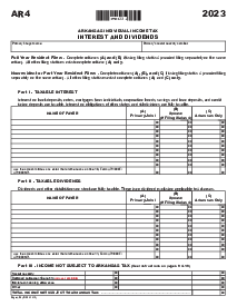 Arkansas Form AR4 Interest and Dividend - Thumbnail