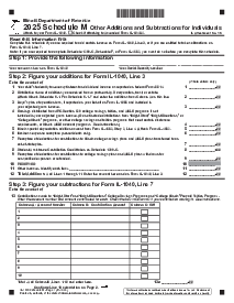 Illinois Tax Form 1040 Schedule M - Thumbnail