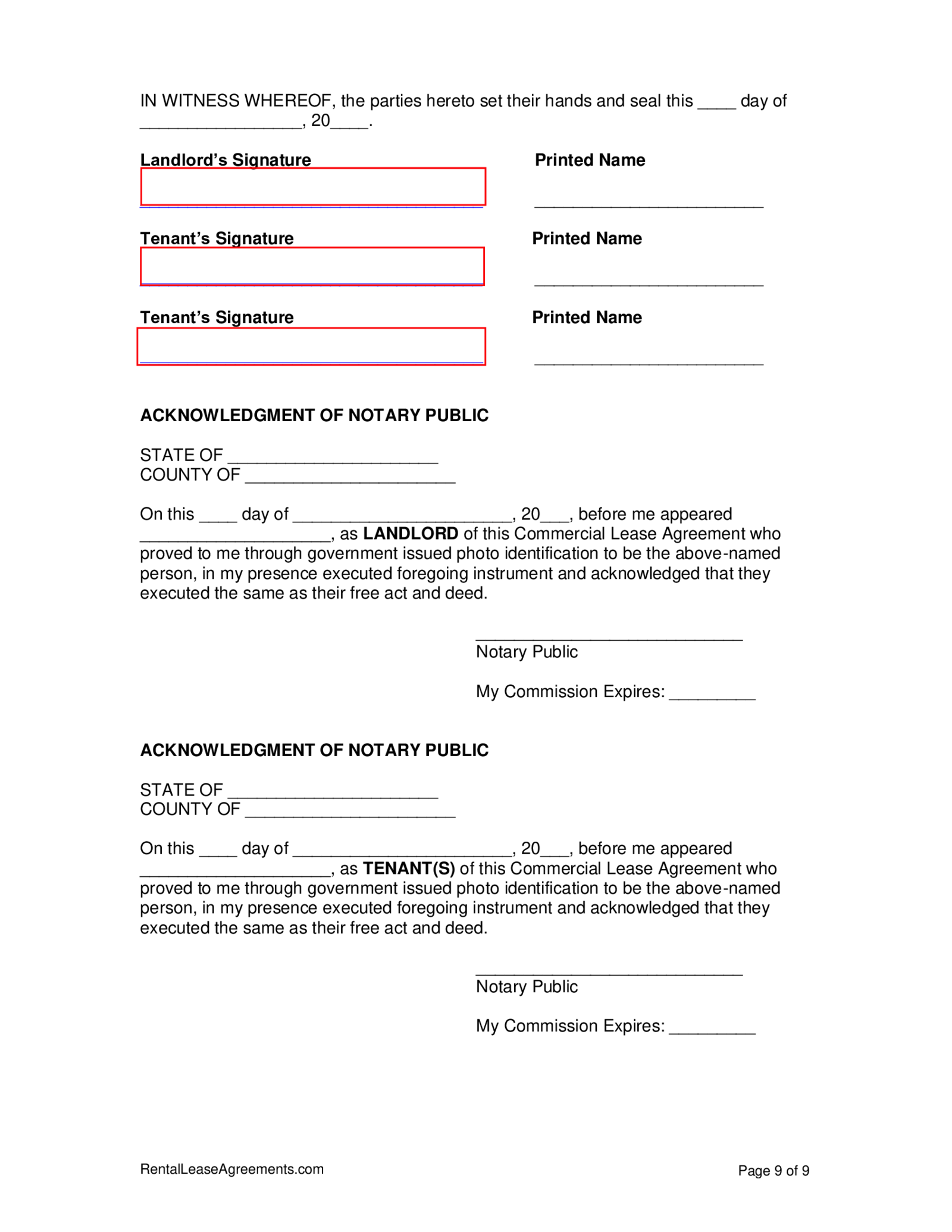 Massachusetts Commercial Lease Agreement - Thumbnail