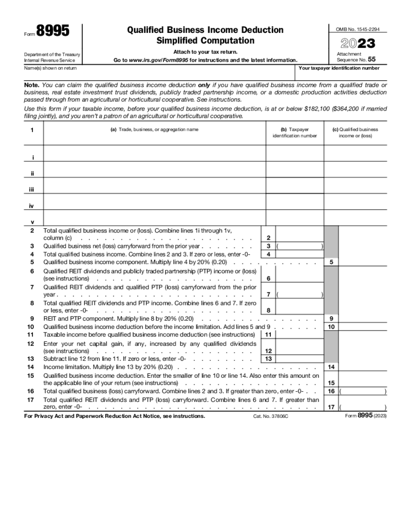 Form 8995 (2023)