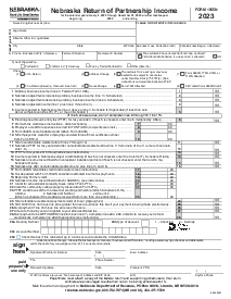 Nebraska Return of Partnership Income -1065-N Form - Thumbnail