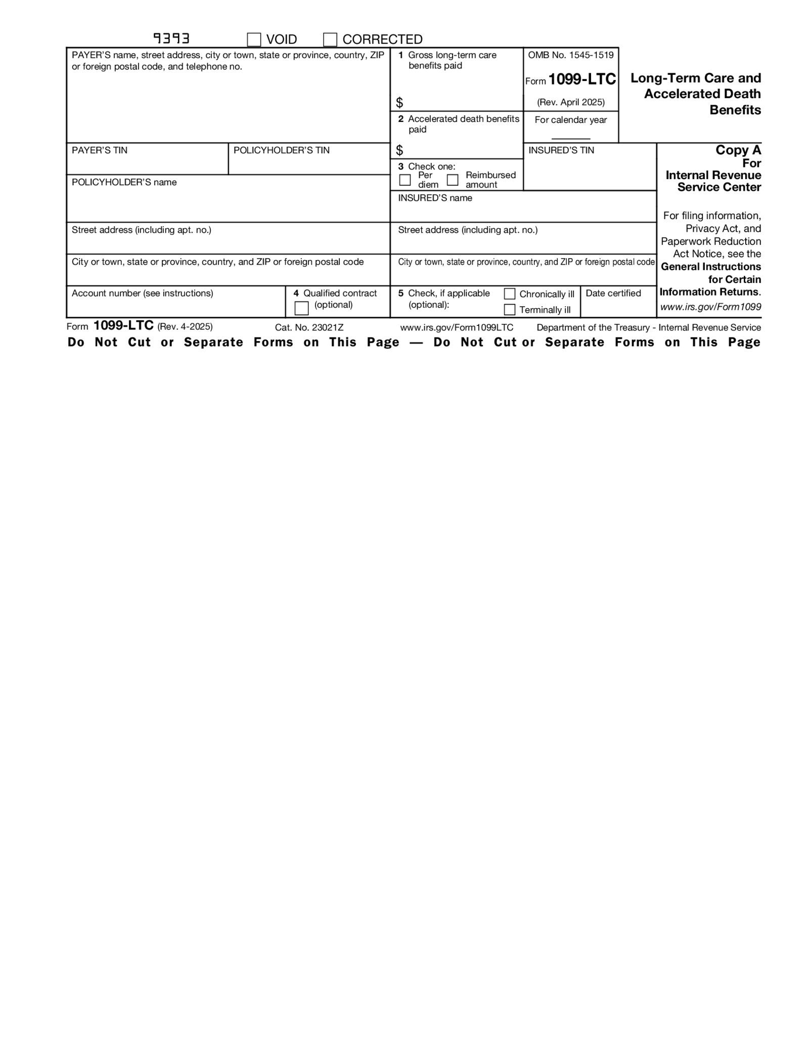 Form 1099-LTC - Thumbnail