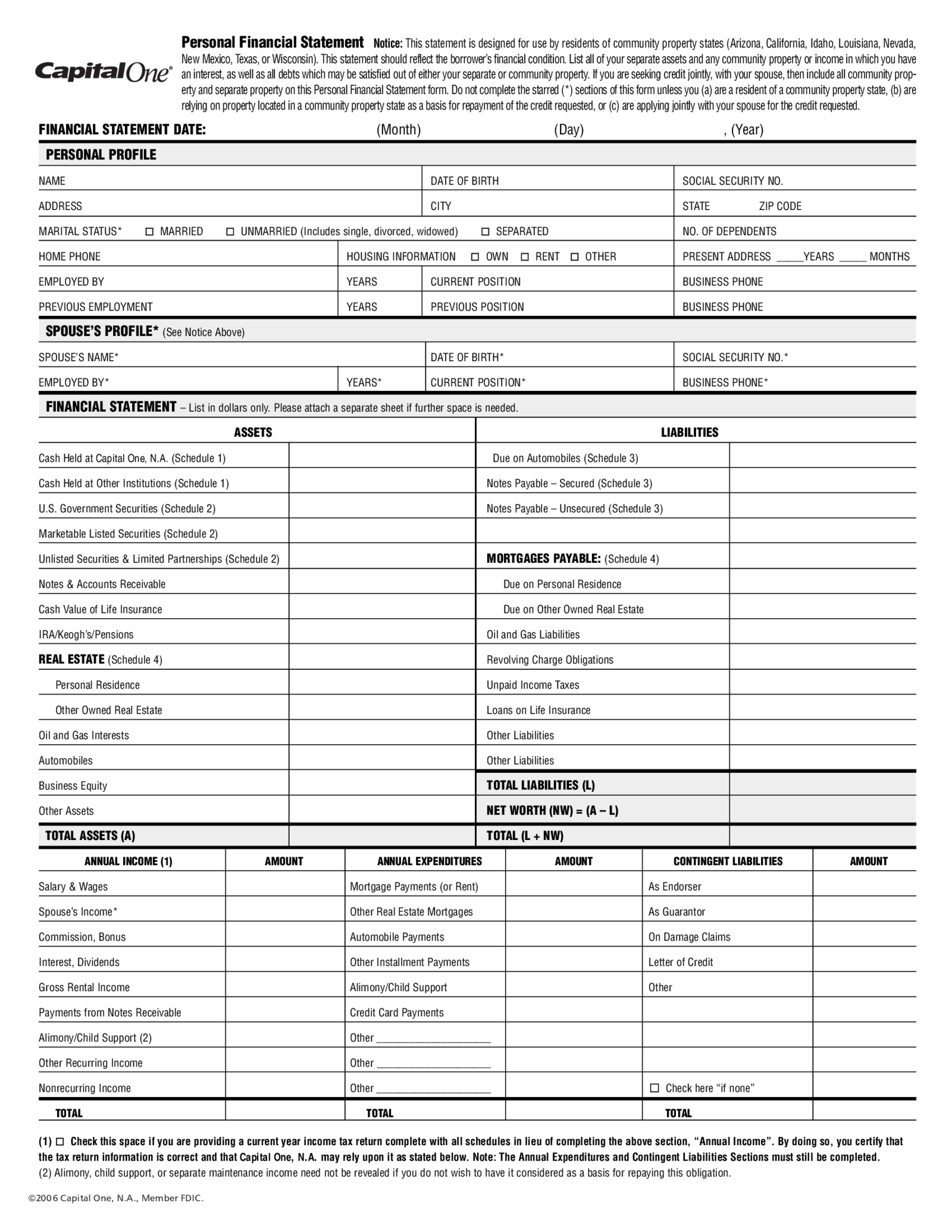 Capital One Financial Statement - Thumbnail