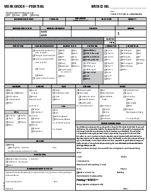 Work Order Template - Thumbnail