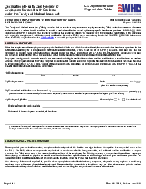 Form WH-380-E, Certification of Health Care Provider for Employee's Serious Health Condition - Thumbnail