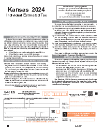 Kansas Form K-40ES - Thumbnail