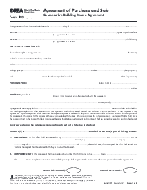 Form 102, Agreement of Purchase and Sale - Thumbnail