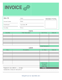 Auto Repair (Mechanic) Invoice Template - Thumbnail