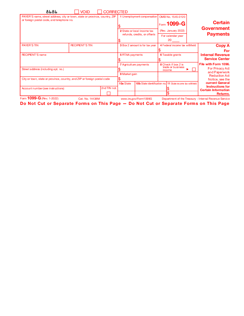 Form 1099-G (2022-2023)