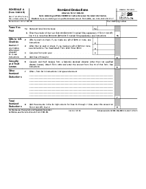 Schedule A - Form 1040-NR - Thumbnail