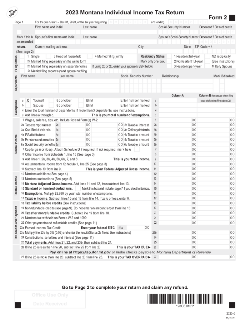 Montana Form 2