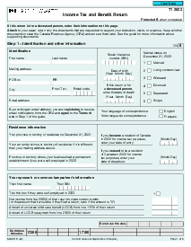 T1 General Income Tax and Benefit Return - Thumbnail