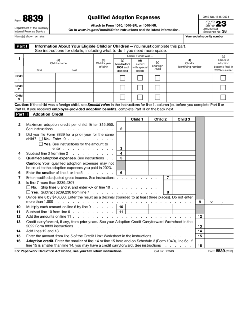 Form 8839 (2023)