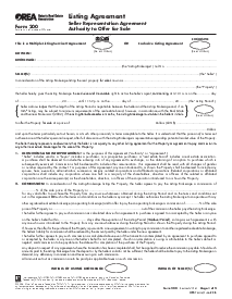 OREA Form 200, Listing Agreement, Seller Representation Agreement - Thumbnail