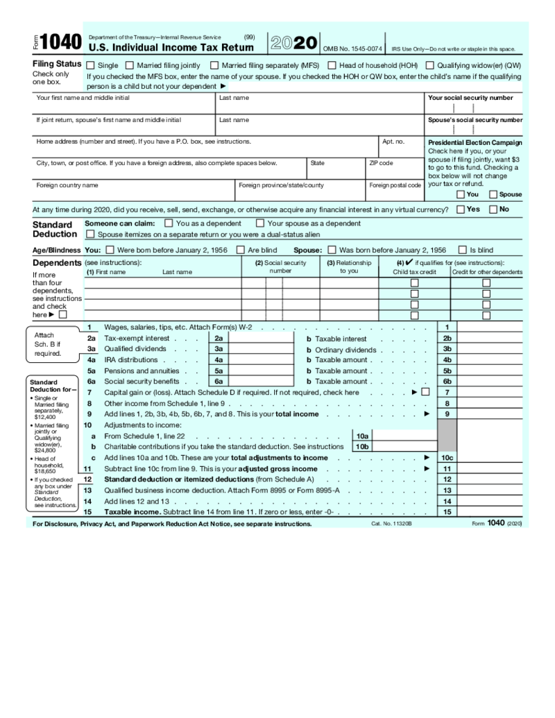 Form 1040 (2020)