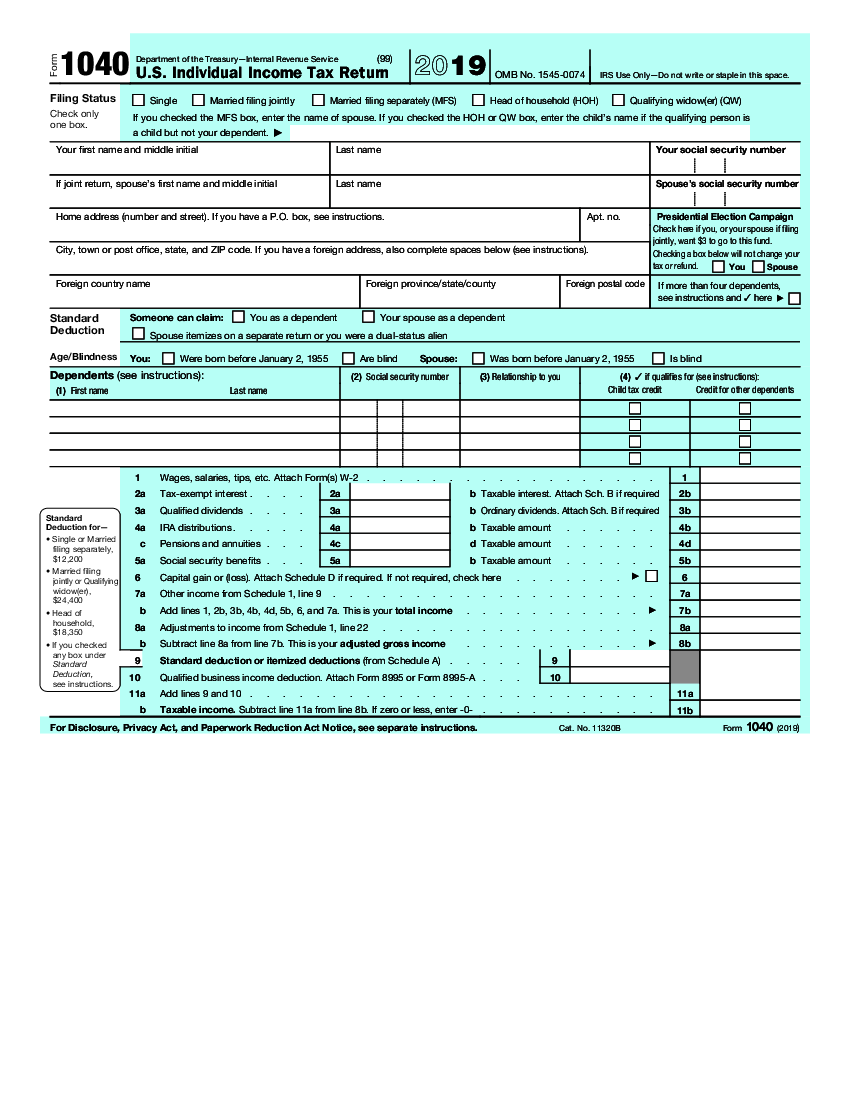 Form 1040 (2019)