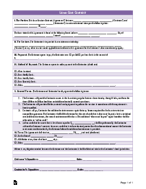 Fillable Lawn Care Contract - Thumbnail