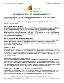 Recertification for Calfresh Benefits (CF 37) - Thumbnail